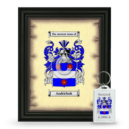 Andrichuk Framed Coat of Arms and Keychain - Black