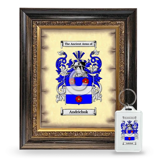 Andrichuk Framed Coat of Arms and Keychain - Heirloom