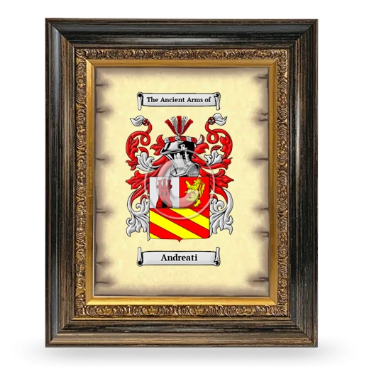 Andreati Coat of Arms Framed - Heirloom