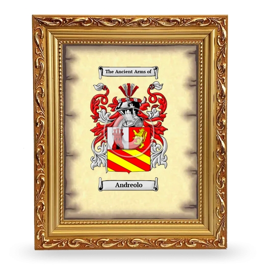 Andreolo Coat of Arms Framed - Gold