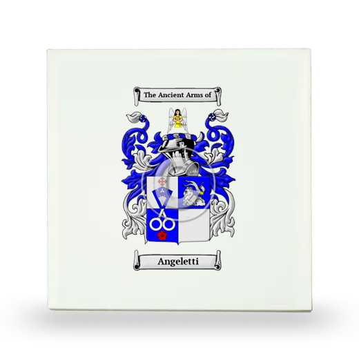 Angeletti Small Ceramic Tile with Coat of Arms