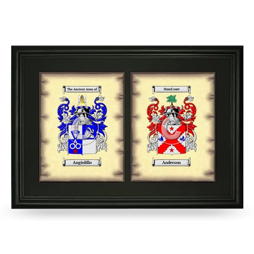 Double Coat of Arms Framed - Black