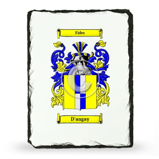 D'angay Coat of Arms Slate