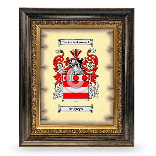 Angwyn Coat of Arms Framed - Heirloom