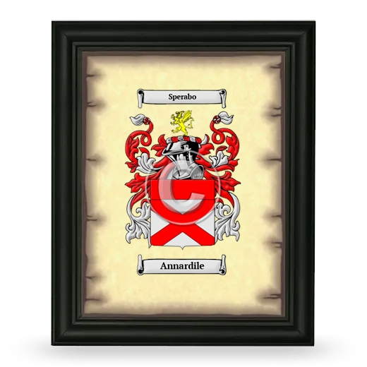 Annardile Coat of Arms Framed - Black