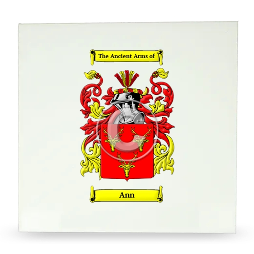 Ann Large Ceramic Tile with Coat of Arms