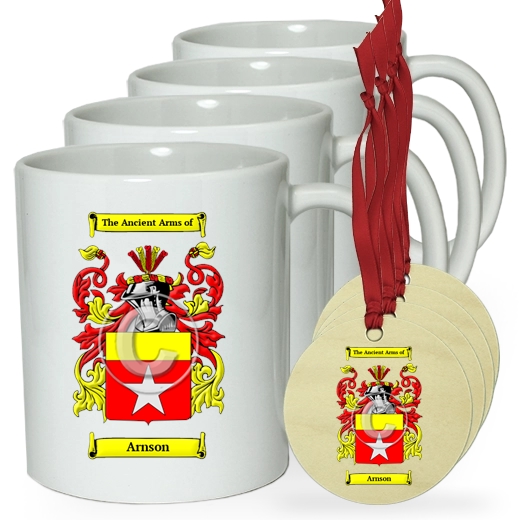 Arnson Set of 4 Classic Mugs and Ornaments