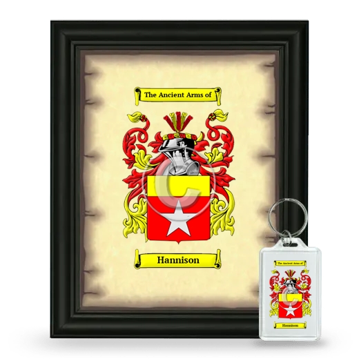 Hannison Framed Coat of Arms and Keychain - Black