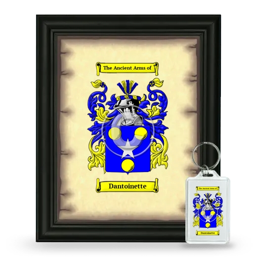 Dantoinette Framed Coat of Arms and Keychain - Black