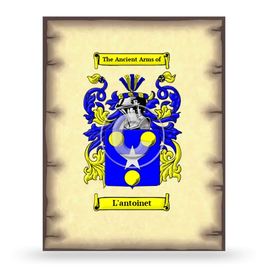 L'antoinet Coat of Arms Print