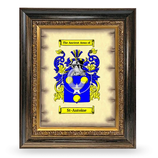 St-Antoine Coat of Arms Framed - Heirloom