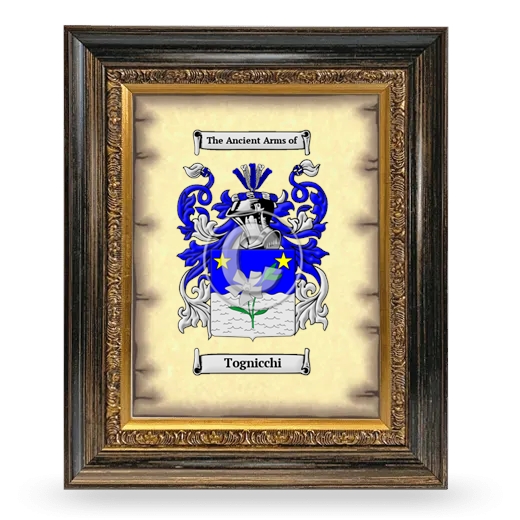 Tognicchi Coat of Arms Framed - Heirloom