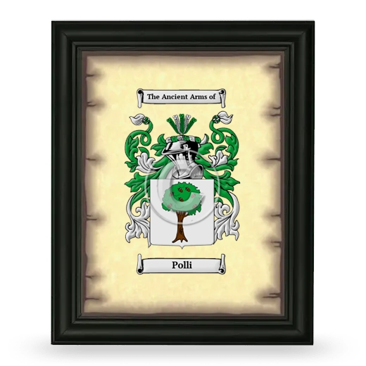 Polli Coat of Arms Framed - Black