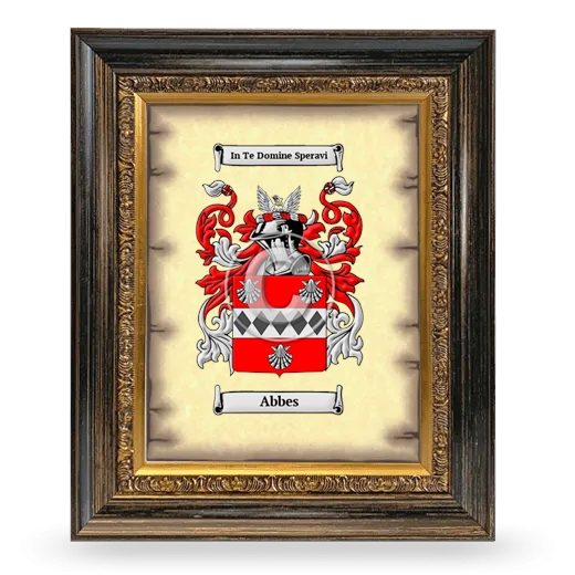Abbes Coat of Arms Framed - Heirloom