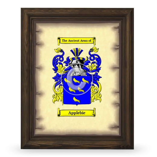 Applebie Coat of Arms Framed - Brown