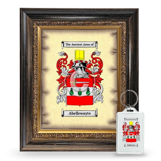 Abellewayte Framed Coat of Arms and Keychain - Heirloom