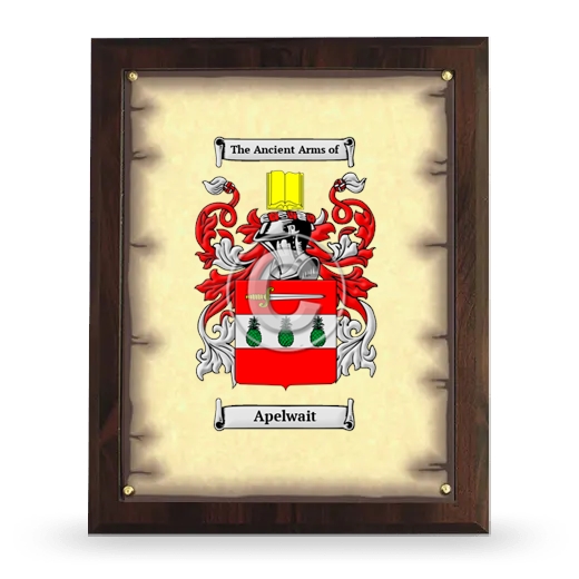 Apelwait Coat of Arms Plaque