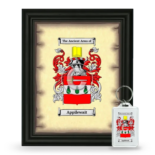 Appilewait Framed Coat of Arms and Keychain - Black