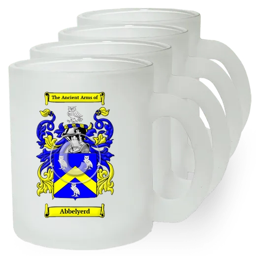 Abbelyerd Set of 4 Frosted Glass Mugs