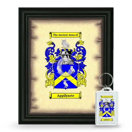 Appilyarte Framed Coat of Arms and Keychain - Black