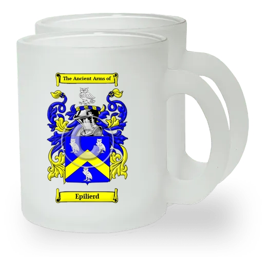 Epilierd Pair of Frosted Glass Mugs