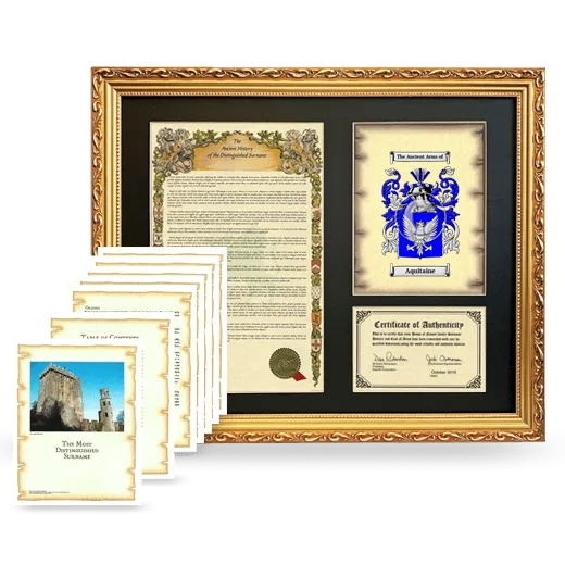Aquitaine Framed History And Complete History - Gold