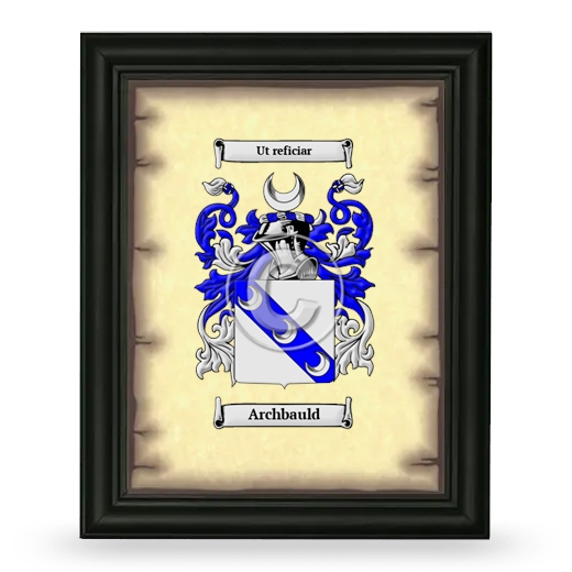 Archbauld Coat of Arms Framed - Black