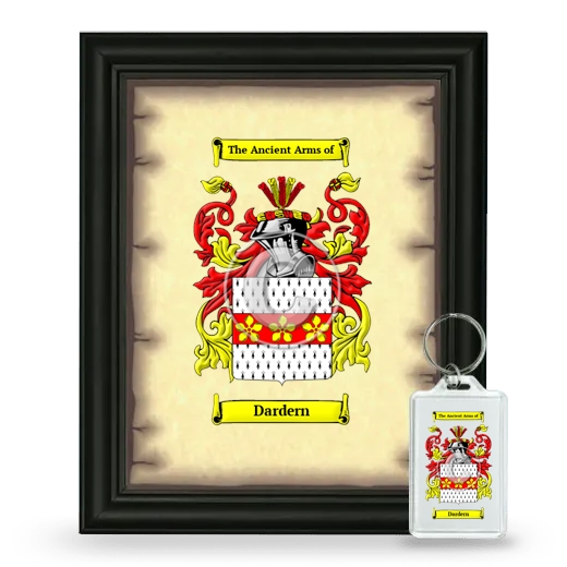 Dardern Framed Coat of Arms and Keychain - Black