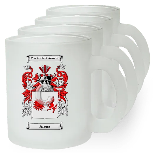 Arena Set of 4 Frosted Glass Mugs