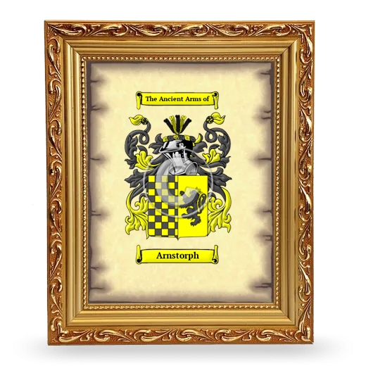 Arnstorph Coat of Arms Framed - Gold