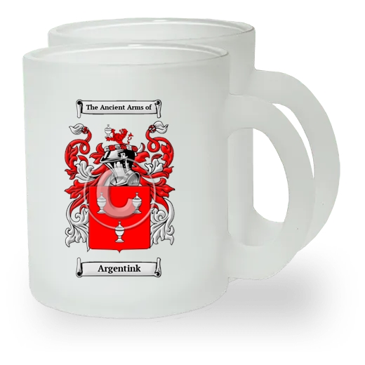 Argentink Pair of Frosted Glass Mugs