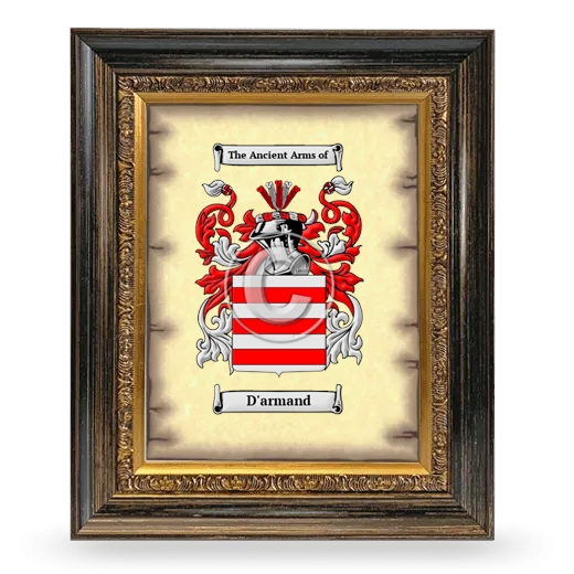 D'armand Coat of Arms Framed - Heirloom