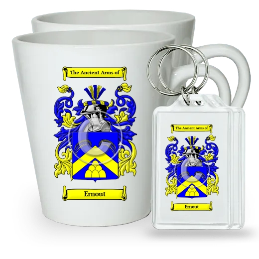 Ernout Pair of Latte Mugs and Pair of Keychains