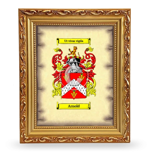 Arnold Coat of Arms Framed - Gold