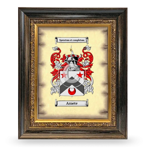 Arnete Coat of Arms Framed - Heirloom