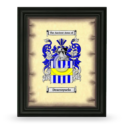 Dearroyuelo Coat of Arms Framed - Black