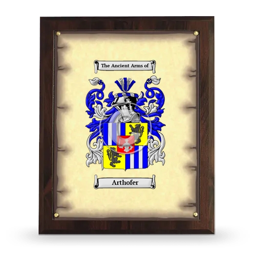 Arthofer Coat of Arms Plaque