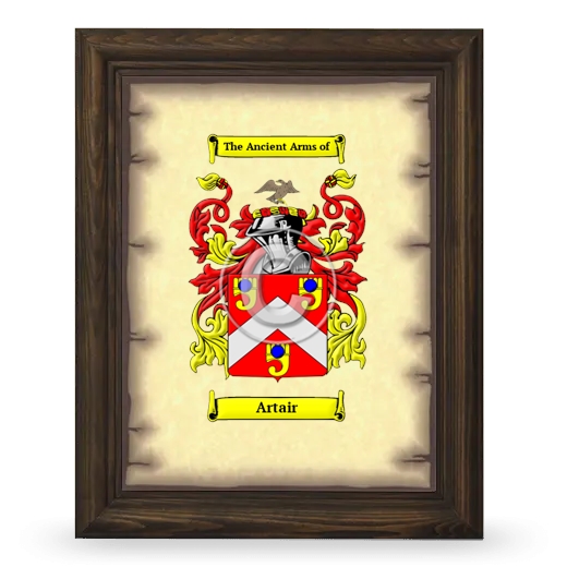 Artair Coat of Arms Framed - Brown