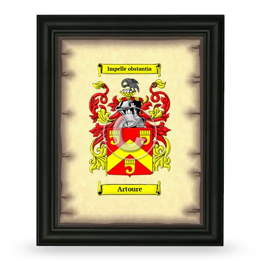 Artoure Coat of Arms Framed - Black