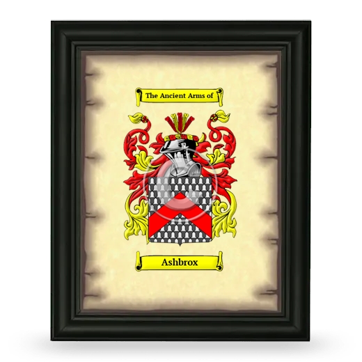 Ashbrox Coat of Arms Framed - Black