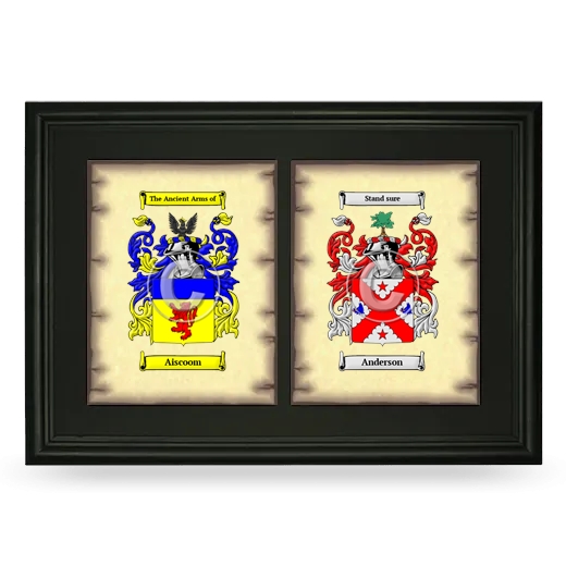 Double Coat of Arms Framed - Black