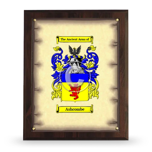 Ashcombe Coat of Arms Plaque