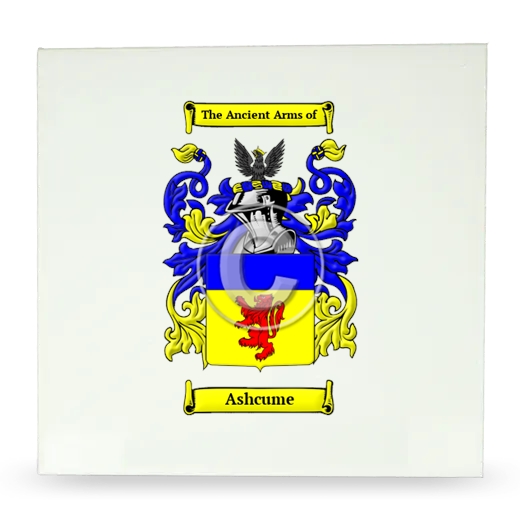 Ashcume Large Ceramic Tile with Coat of Arms