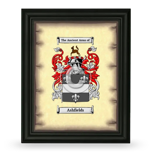 Ashfields Coat of Arms Framed - Black