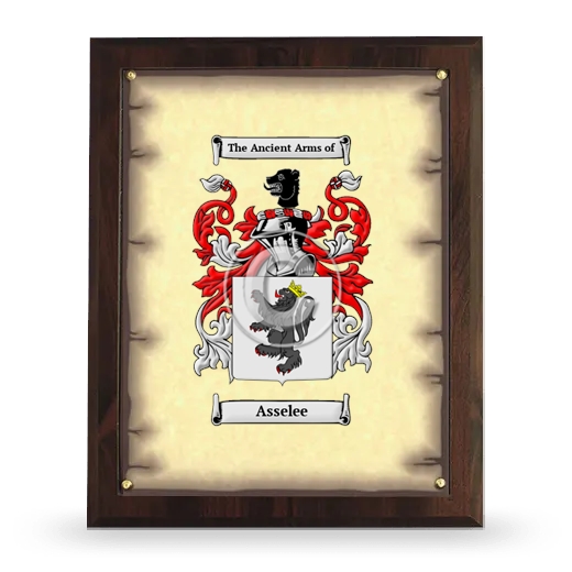 Asselee Coat of Arms Plaque