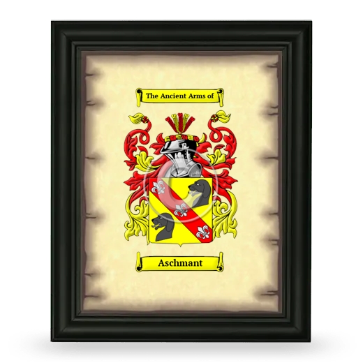 Aschmant Coat of Arms Framed - Black