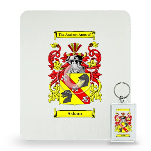 Asham Mouse Pad and Keychain Combo Package