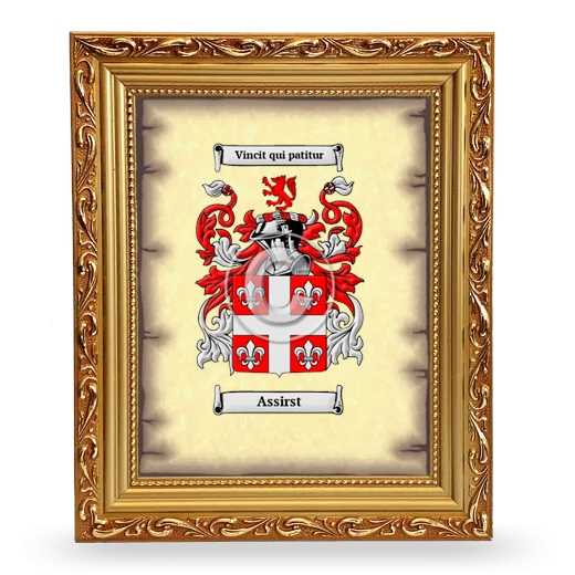 Assirst Coat of Arms Framed - Gold