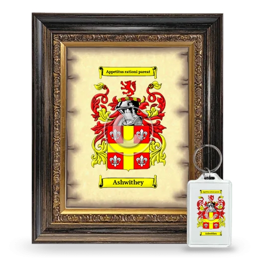 Ashwithey Framed Coat of Arms and Keychain - Heirloom