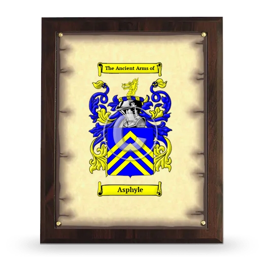 Asphyle Coat of Arms Plaque